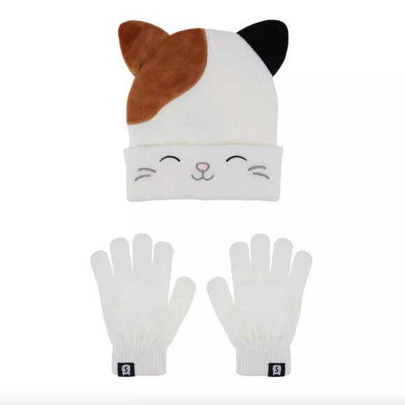 NWT Squishmallows Cam the Cat Beanie and Gloves Set for Girls - Picture 1 of 6